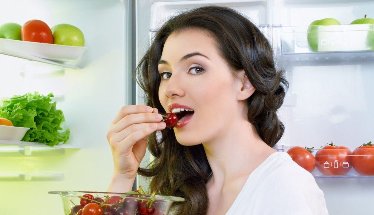 girl eating fruit for breast augmentation